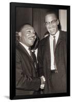 The Meeting - Malcolm & MLK-null-Framed Standard Poster