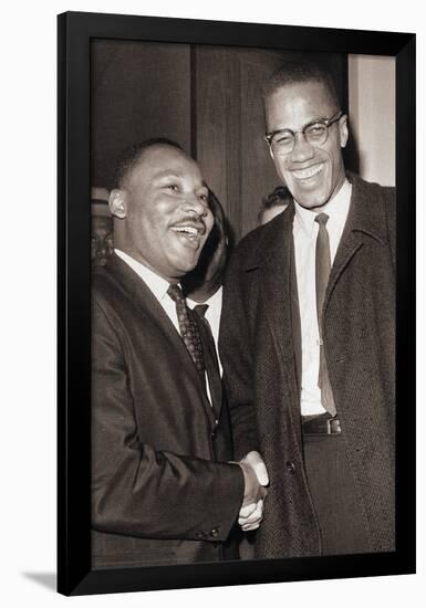 The Meeting - Malcolm & MLK-null-Framed Standard Poster