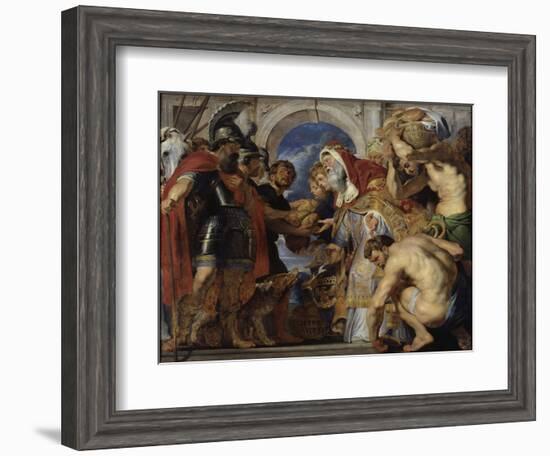 The Meeting of Abraham and Melchizedek-Peter Paul Rubens-Framed Giclee Print