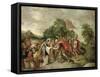 The Meeting of Abraham and Melchizedek-Frans II Franken-Framed Stretched Canvas