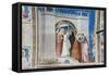 The Meeting of Anna and Joachim-Giotto di Bondone-Framed Stretched Canvas