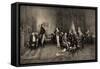 The Meeting of Burns and Scott-Charles Martin Hardie-Framed Stretched Canvas