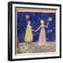 The Meeting of Dante (1265-1321) and Beatrice-null-Framed Giclee Print