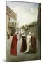 The Meeting of Dante and Beatrice-Lorenzo Valles-Mounted Giclee Print