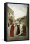 The Meeting of Dante and Beatrice-Lorenzo Valles-Framed Stretched Canvas