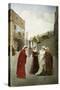 The Meeting of Dante and Beatrice-Lorenzo Valles-Stretched Canvas