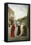 The Meeting of Dante and Beatrice-Lorenzo Valles-Framed Stretched Canvas