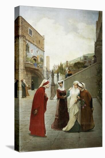 The Meeting of Dante and Beatrice-Lorenzo Valles-Stretched Canvas