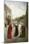 The Meeting of Dante and Beatrice-Lorenzo Valles-Mounted Giclee Print
