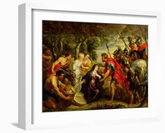 The Meeting of David and Abigail, 1625-28-Peter Paul Rubens-Framed Giclee Print