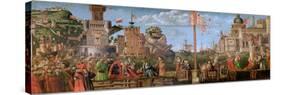 The Meeting of Etherius and Ursula and the Departure of the Pilgrims-Vittore Carpaccio-Stretched Canvas