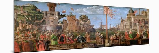 The Meeting of Etherius and Ursula and the Departure of the Pilgrims-Vittore Carpaccio-Mounted Giclee Print