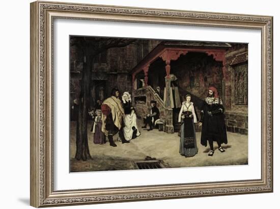 The Meeting of Faust and Marguerite, 1860-James Tissot-Framed Giclee Print