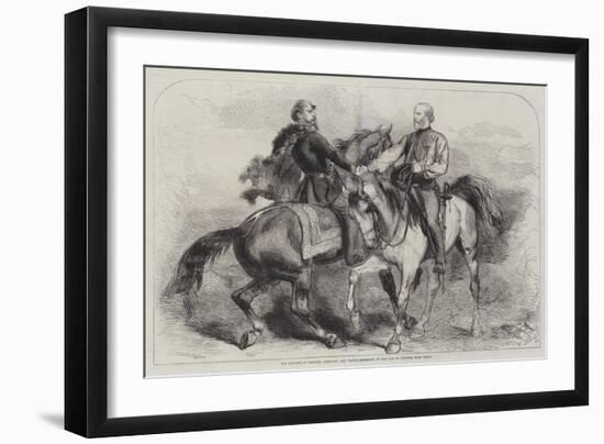 The Meeting of General Garibaldi and Victor Emmanuel on 26 October, Near Teano-null-Framed Premium Giclee Print