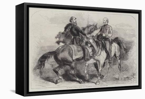 The Meeting of General Garibaldi and Victor Emmanuel on 26 October, Near Teano-null-Framed Stretched Canvas
