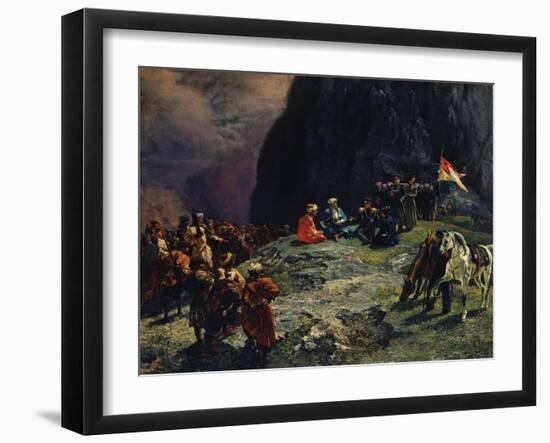 The Meeting of General Kluke Von Klugenau and Imam Shamil in 1837, 1849-Grigori Grigorevich Gagarin-Framed Giclee Print