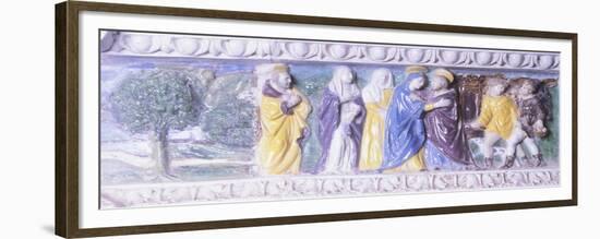 The Meeting of Joachim and Anna, Detail from Frieze of Altarpiece of Gambassi-Giovanni Della Robbia-Framed Giclee Print