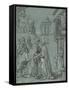 The Meeting of Joachim and Anne at the Golden Gate, 1540-60 (Brush in Black Ink with Grey Wash, Hei-Martin Schaffner-Framed Stretched Canvas