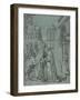 The Meeting of Joachim and Anne at the Golden Gate, 1540-60 (Brush in Black Ink with Grey Wash, Hei-Martin Schaffner-Framed Giclee Print