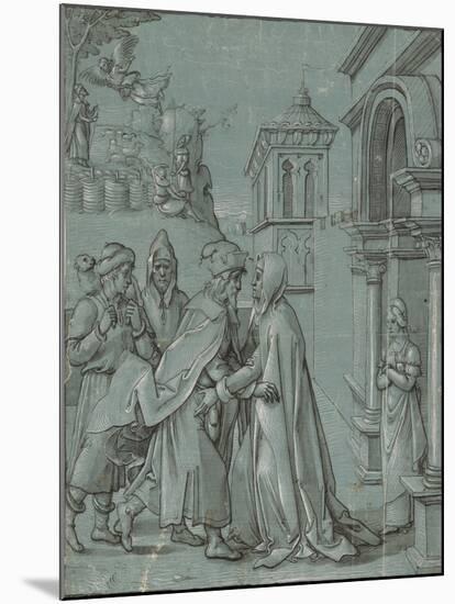 The Meeting of Joachim and Anne at the Golden Gate, 1540-60 (Brush in Black Ink with Grey Wash, Hei-Martin Schaffner-Mounted Giclee Print