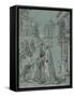 The Meeting of Joachim and Anne at the Golden Gate, 1540-60 (Brush in Black Ink with Grey Wash, Hei-Martin Schaffner-Framed Stretched Canvas