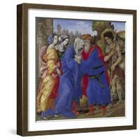 The Meeting of Joachim and Anne Outside the Golden Gate of Jerusalem, 1497-Filippino Lippi-Framed Giclee Print