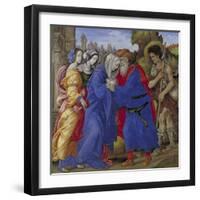 The Meeting of Joachim and Anne Outside the Golden Gate of Jerusalem, 1497-Filippino Lippi-Framed Giclee Print