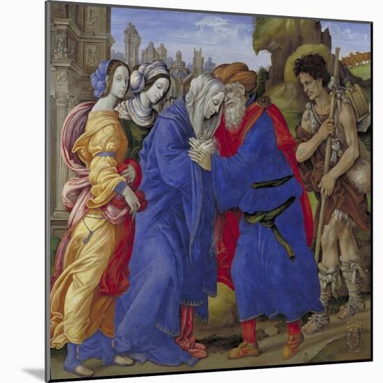 The Meeting of Joachim and Anne Outside the Golden Gate of Jerusalem, 1497-Filippino Lippi-Mounted Giclee Print