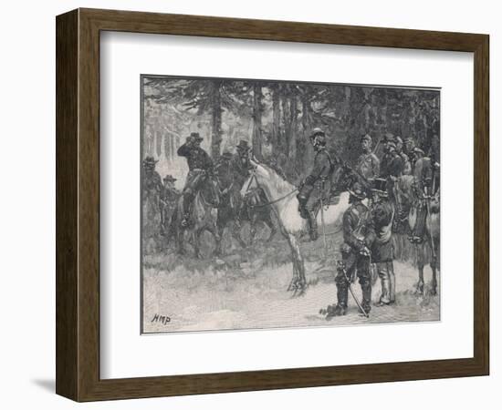 The Meeting of Lee and Grant at Appomattox Court-House Ending the War Between the States-H.m. Paget-Framed Photographic Print
