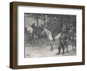 The Meeting of Lee and Grant at Appomattox Court-House Ending the War Between the States-H.m. Paget-Framed Photographic Print