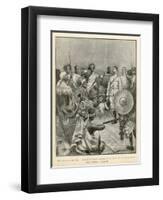 The Meeting of Menelik One of Ethiopia's Greatest Emperors with Major Salsa of the Italian Envoy-Belloc-Framed Art Print