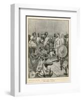 The Meeting of Menelik One of Ethiopia's Greatest Emperors with Major Salsa of the Italian Envoy-Belloc-Framed Art Print