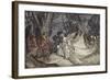 The Meeting of Oberon and Titania, 1908-Arthur Rackham-Framed Giclee Print