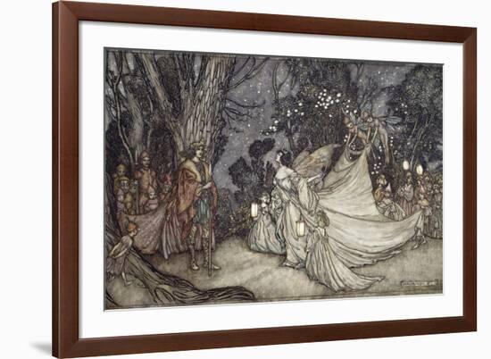 The Meeting of Oberon and Titania, 1908-Arthur Rackham-Framed Giclee Print