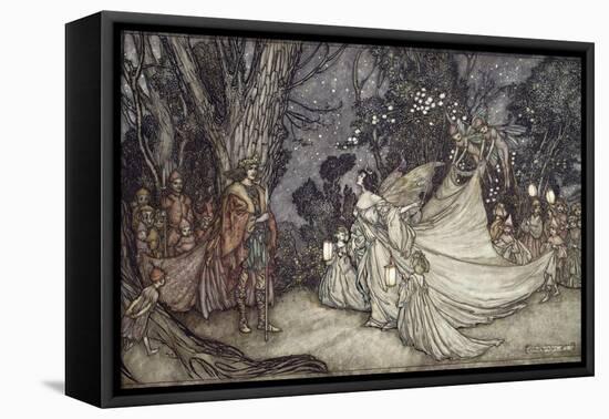 The Meeting of Oberon and Titania, 1908-Arthur Rackham-Framed Stretched Canvas