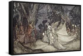 The Meeting of Oberon and Titania, 1908-Arthur Rackham-Framed Stretched Canvas