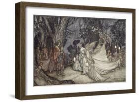 The Meeting of Oberon and Titania, 1908-Arthur Rackham-Framed Premium Giclee Print