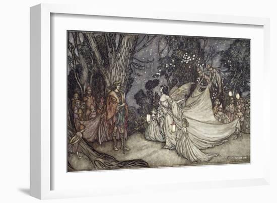 The Meeting of Oberon and Titania, 1908-Arthur Rackham-Framed Premium Giclee Print