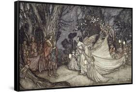 The Meeting of Oberon and Titania-Arthur Rackham-Framed Stretched Canvas