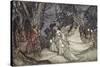 The Meeting of Oberon and Titania-Arthur Rackham-Stretched Canvas