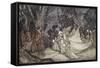 The Meeting of Oberon and Titania-Arthur Rackham-Framed Stretched Canvas