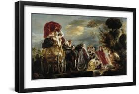 The Meeting of Odysseus and Nausicaa-Jacob Jordaens-Framed Premium Giclee Print