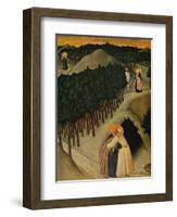 'The Meeting of Saint Anthony and Saint Paul', c1430-1435-Sano di Pietro-Framed Giclee Print