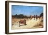 The Meeting of Sancho Panza and His Donkey Rucio, Illustration of Don Quixote, C.1878 (Oil on Canva-Jose Moreno carbonero-Framed Giclee Print