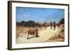 The Meeting of Sancho Panza and His Donkey Rucio, Illustration of Don Quixote, C.1878 (Oil on Canva-Jose Moreno carbonero-Framed Giclee Print