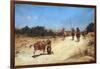 The Meeting of Sancho Panza and His Donkey Rucio, Illustration of Don Quixote, C.1878 (Oil on Canva-Jose Moreno carbonero-Framed Giclee Print