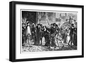 The Meeting of Sir Thomas More (1478-153) and His Daughter, Margaret, 19th Century-William Frederick Yeames-Framed Giclee Print