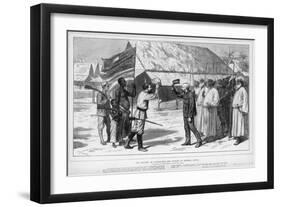 The Meeting of Stanley and Livingstone in Tanganyika, 1871-null-Framed Art Print