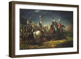 The Meeting of the Duke of Wellington and Field Marshal Blucher-Thomas Jones Barker-Framed Giclee Print