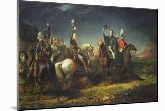 The Meeting of the Duke of Wellington and Field Marshal Blucher-Thomas Jones Barker-Mounted Giclee Print